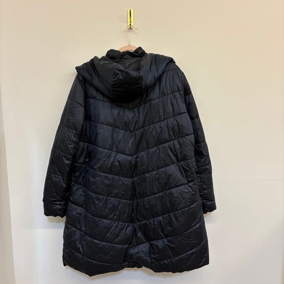 Barbour Coat Orchy Hooded Quilted Navy Winter Puffer Coat Women’s Plus Size 1X - Picture 10 of 12